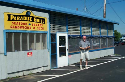 Outside the Paradise Grill